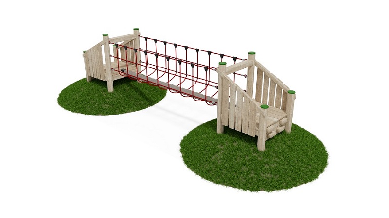 Taubrücke mit Netz und Podest