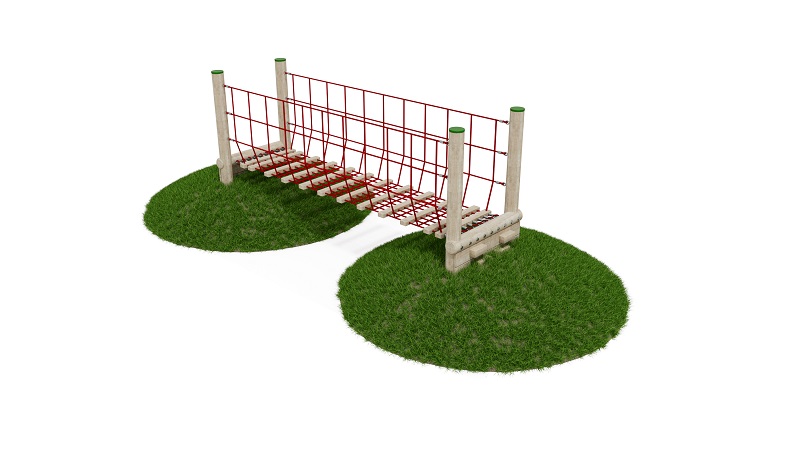 Wackelbrücke mit Netz