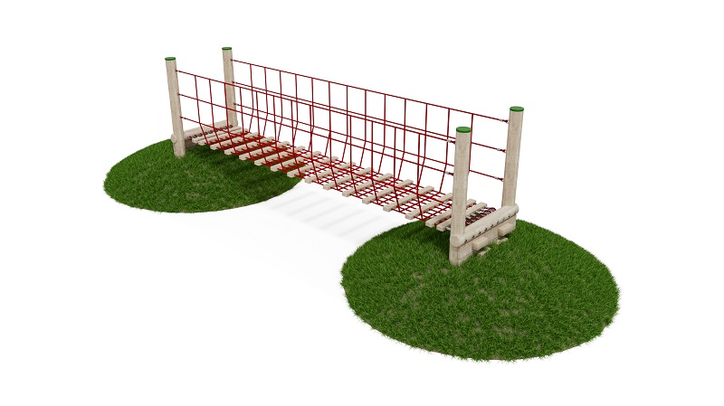 Wackelbrücke mit Netz