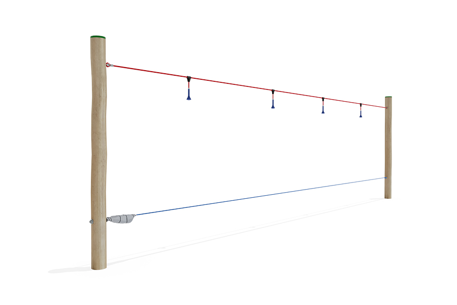 Balancierweg 10m mit Halteseil u. Abhängung