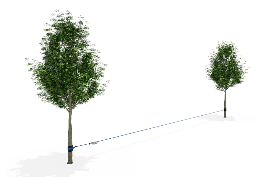 Slackline rot L: 1500 cm B: 3,5 cm Ratschengurt lang