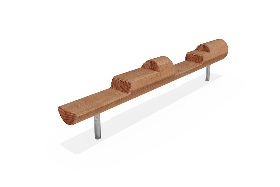 Halbrunde Stufenbalken braun M 250