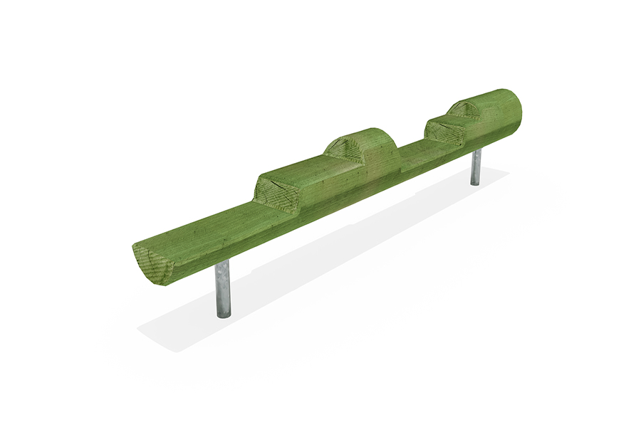 Halbrunde Stufenbalken grün L 250