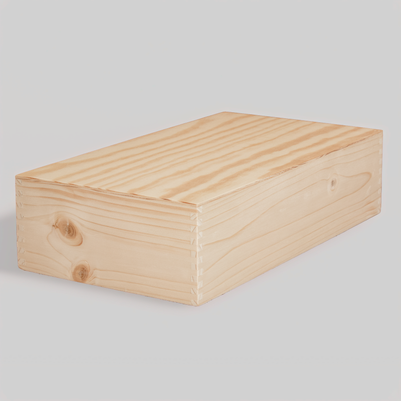 Geschlossene Holzkiste mit Stülpdeckel